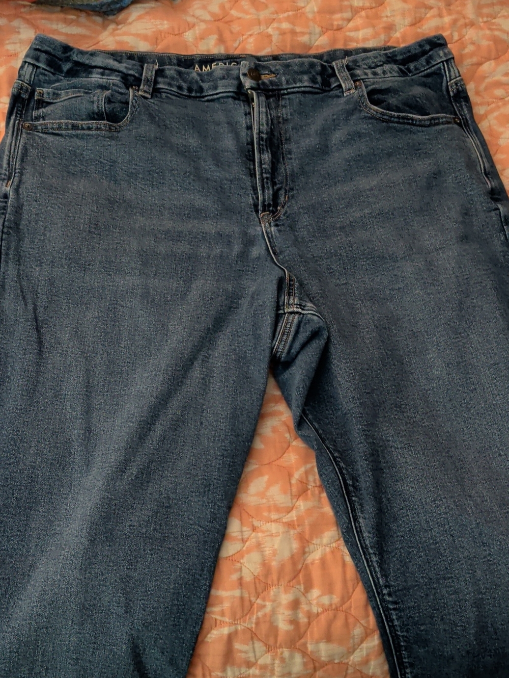 American Eagle Outfitters Dark Blue Women's Straight Leg Jeans